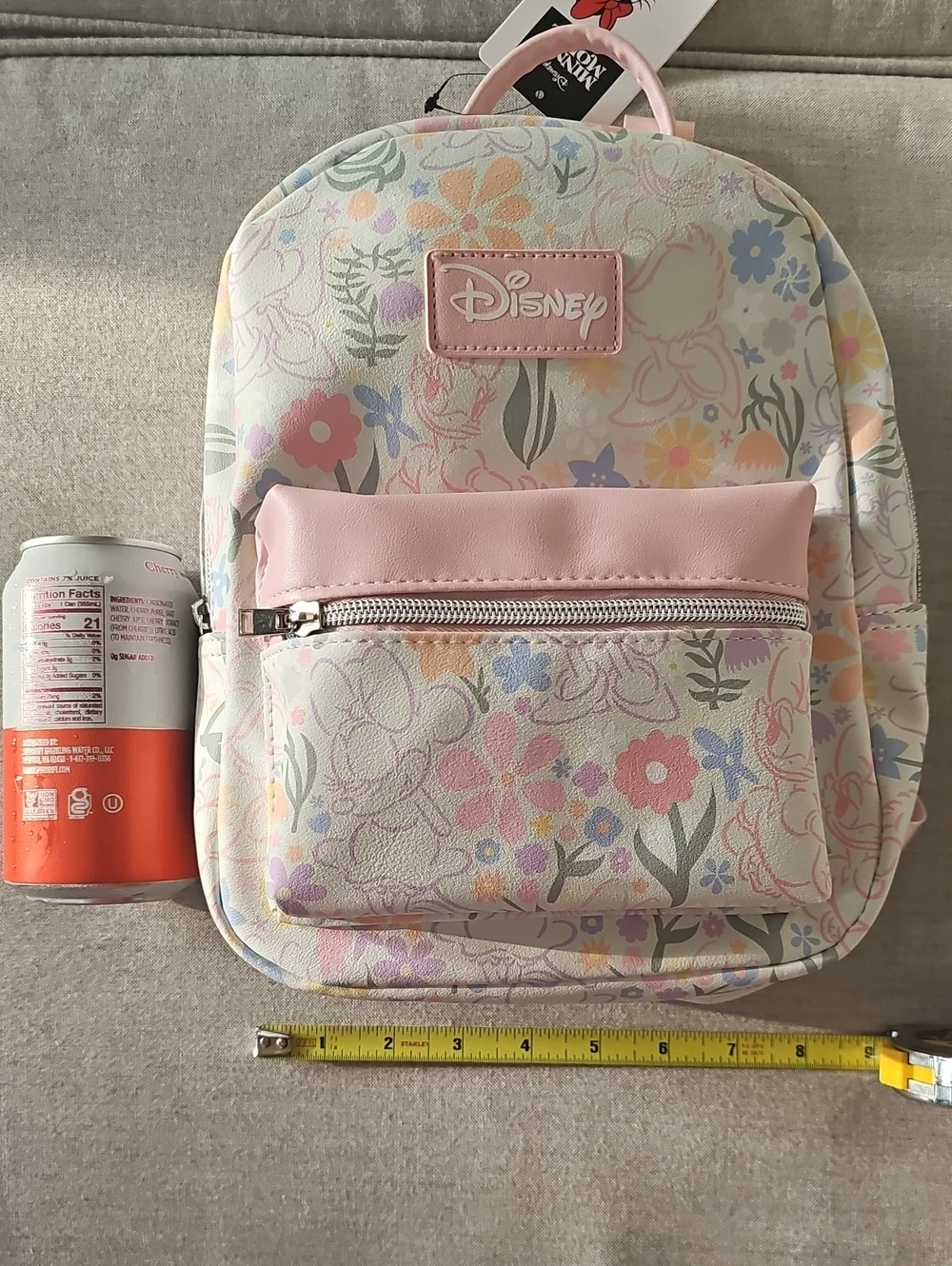 Disney Pastel Floral Pink Accent Kids Backpack